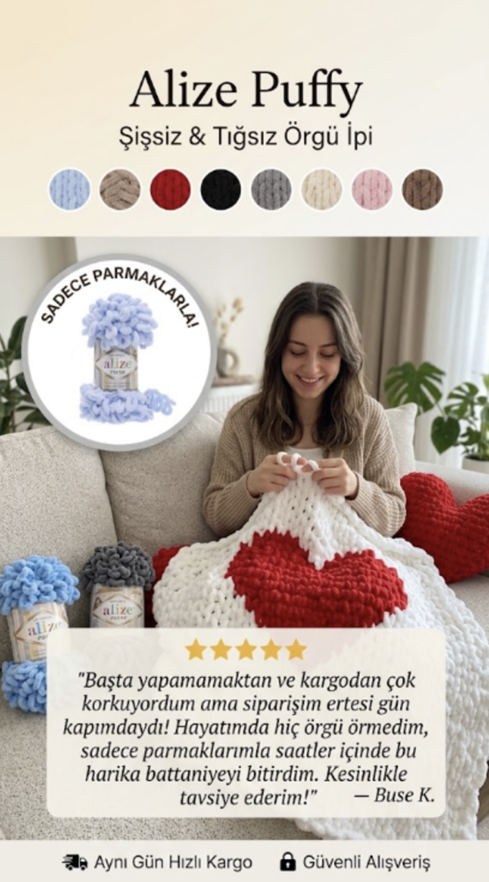 Alize Puffy İp ile Kolay Amigurumi Yapımı