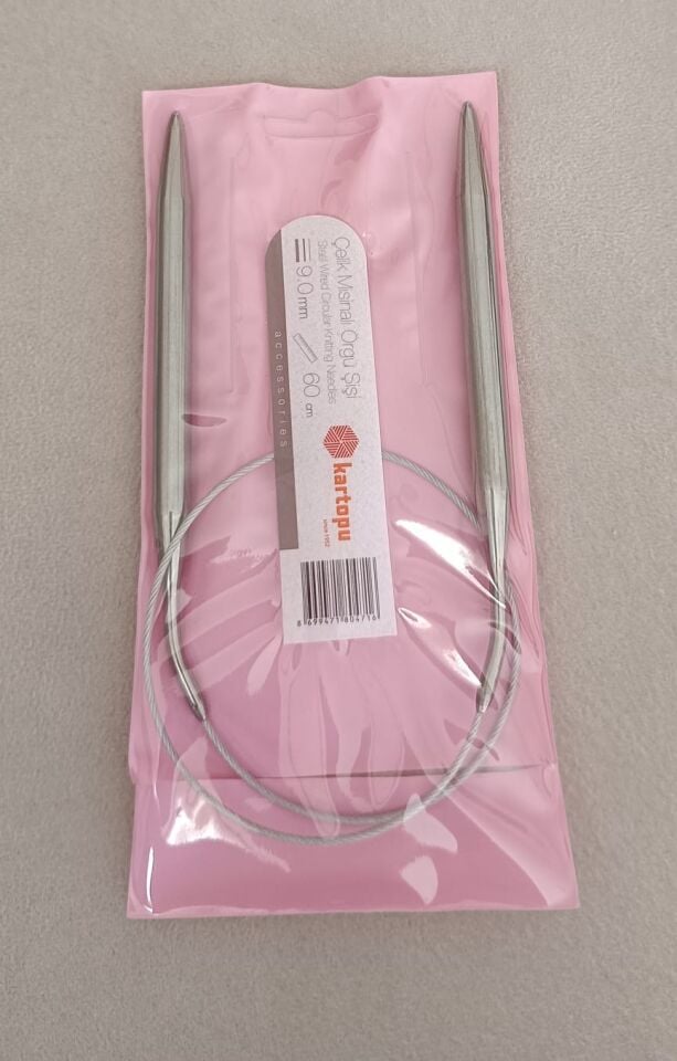 Kartopu Çelik Misinalı Örgü Şişi 60 cm