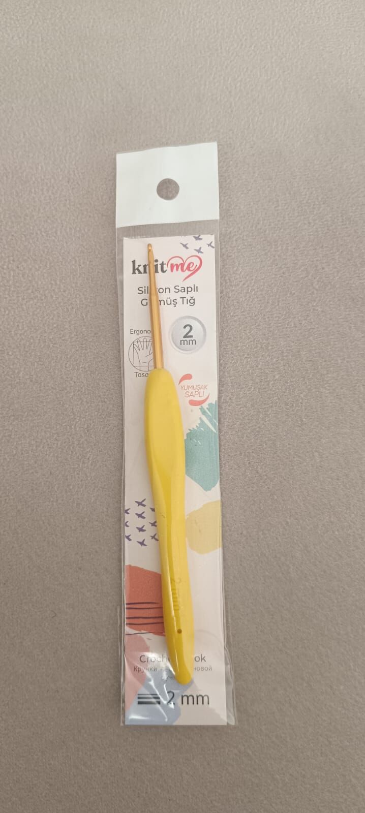 Knit Me Silikon Saplı Gümüş Tığ 2 mm