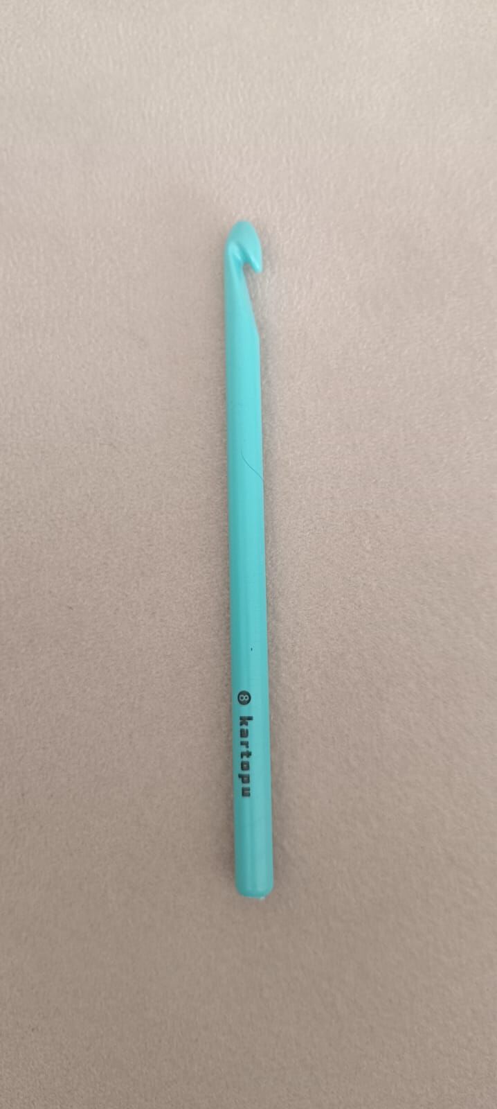Kartopu Renkli Plastik Yün Tığ 15 cm Mavi - 6 mm