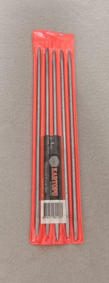 Kartopu Titanyum Çorap Şişi 5'li Şiş 20 cm