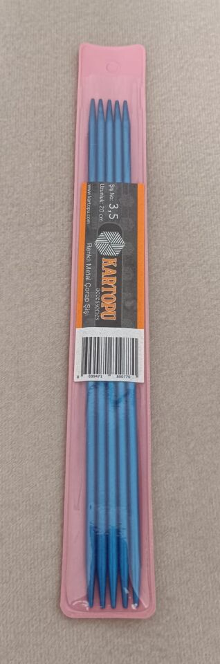 Kartopu Renkli Metal Çorap Şiş 20 cm