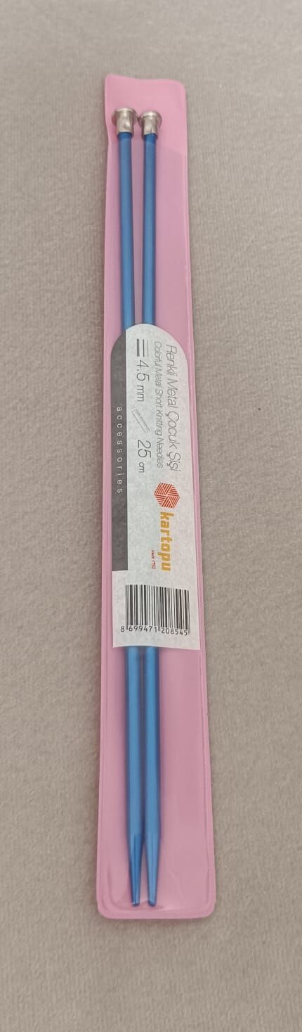 Kartopu Renkli Metal Çocuk Şişi 25 cm 2,5 mm - Mavi