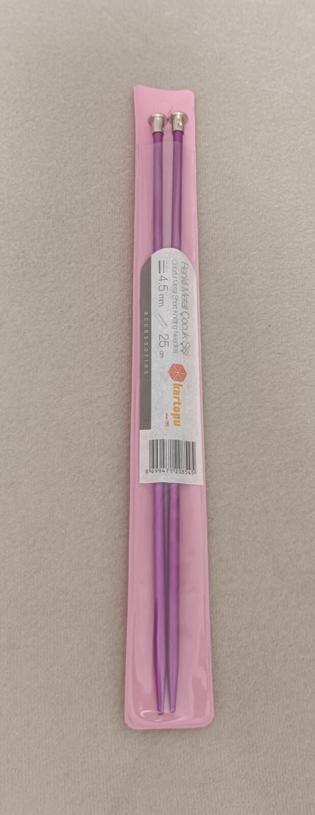Kartopu Renkli Metal Çocuk Şişi 25 cm 7 mm - Mor