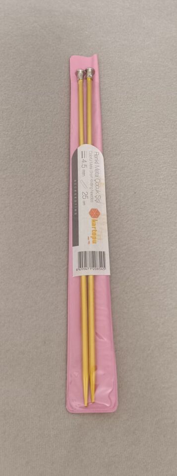 Kartopu Renkli Metal Çocuk Şişi 25 cm 6 mm - Altın