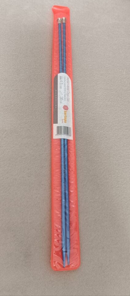 Kartopu Renkli Metal Örgü Şişi 35 cm 4,5 mm - Mavi