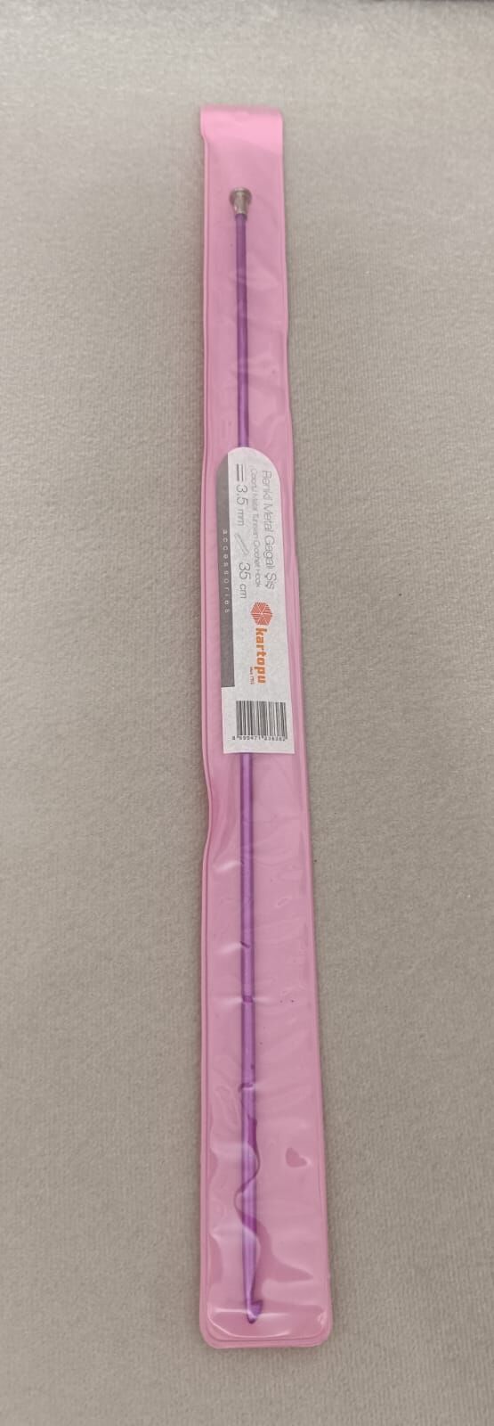 Kartopu Renkli Metal Uzun Gagalı Şiş 35 cm 2,5 mm - Mor