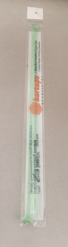 Kartopu Renkli Plastik Şiş 35 cm 3 mm - Yeşil