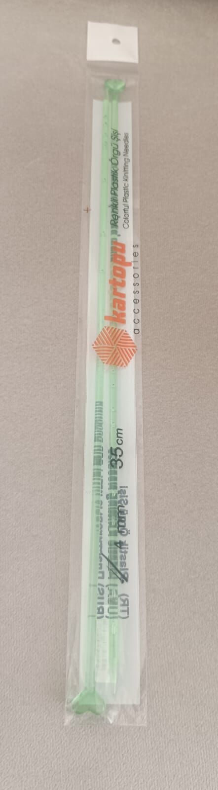 Kartopu Renkli Plastik Şiş 35 cm 6 mm - Yeşil