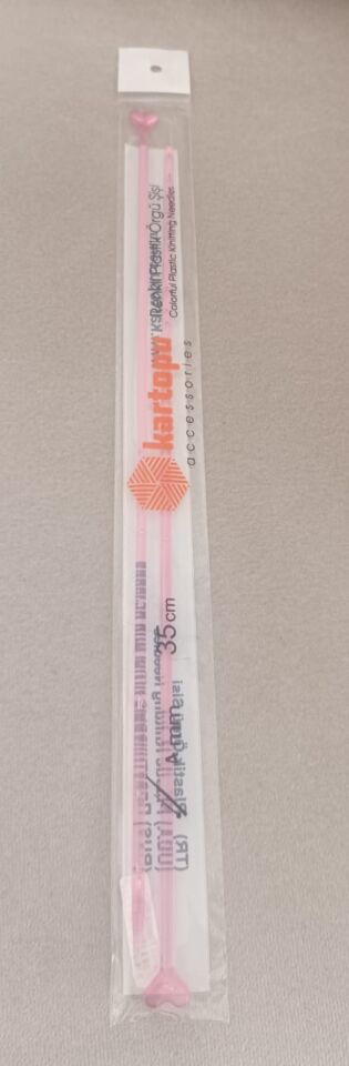 Kartopu Renkli Plastik Şiş 35 cm 4 mm - Pembe