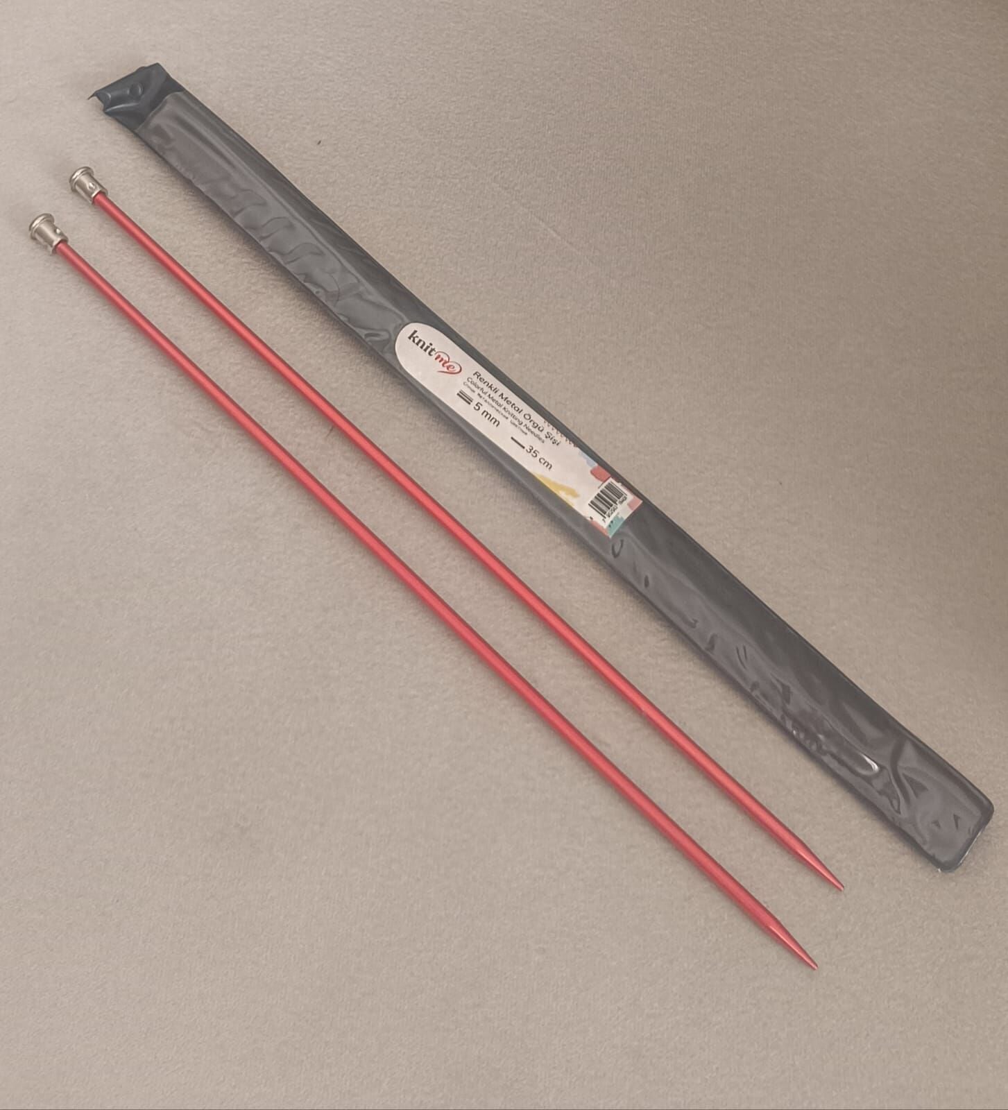 Knit Me Renkli Metal Örgü Şişi 35 cm