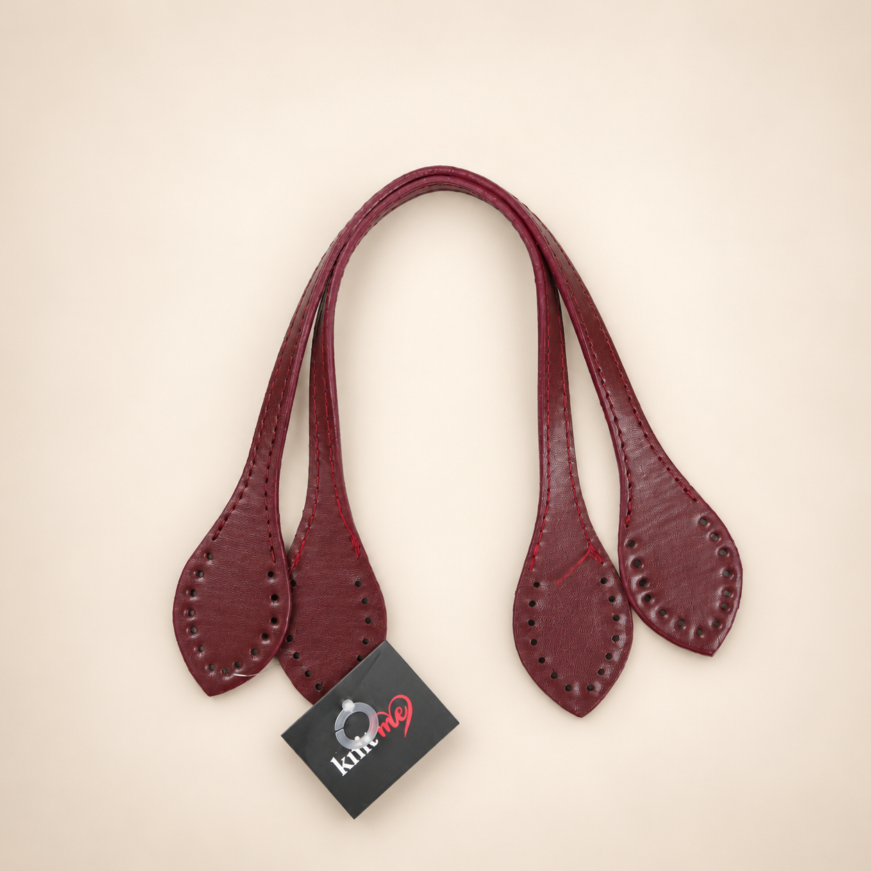 Knit Me Boyalı Çanta Sapı 37 cm Bordo